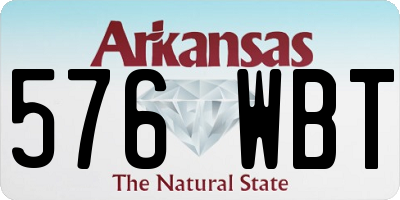 AR license plate 576WBT
