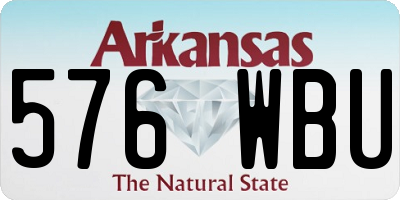 AR license plate 576WBU