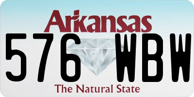 AR license plate 576WBW