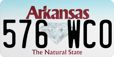 AR license plate 576WCO