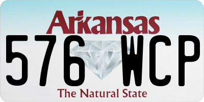 AR license plate 576WCP