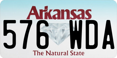 AR license plate 576WDA