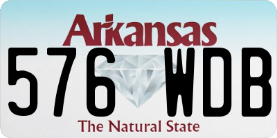 AR license plate 576WDB