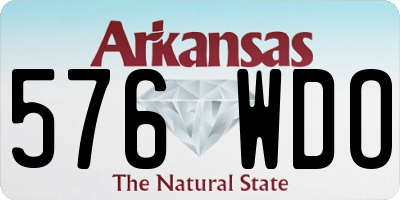 AR license plate 576WDO