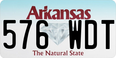 AR license plate 576WDT