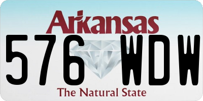 AR license plate 576WDW