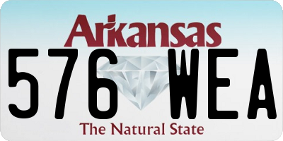 AR license plate 576WEA