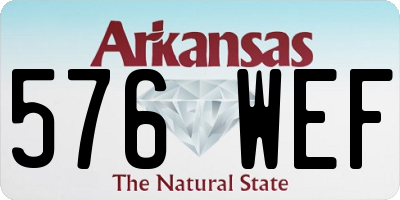 AR license plate 576WEF