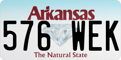 AR license plate 576WEK