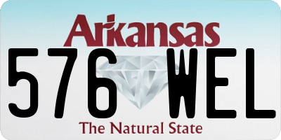 AR license plate 576WEL