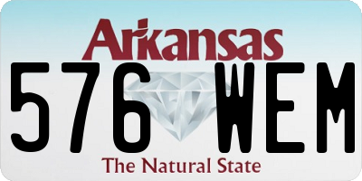 AR license plate 576WEM