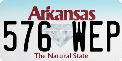 AR license plate 576WEP