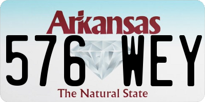 AR license plate 576WEY