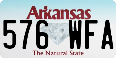 AR license plate 576WFA