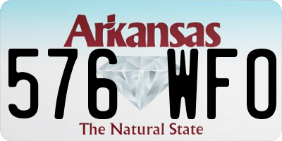 AR license plate 576WFO