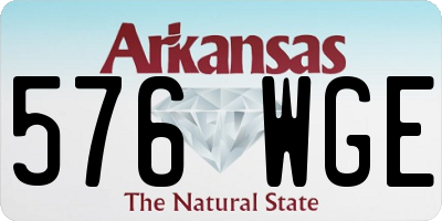 AR license plate 576WGE