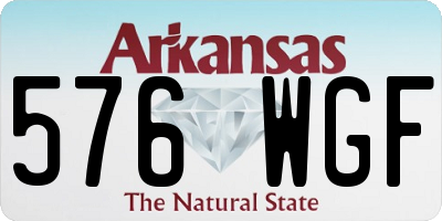 AR license plate 576WGF