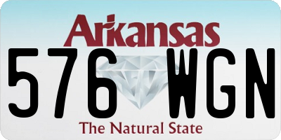 AR license plate 576WGN