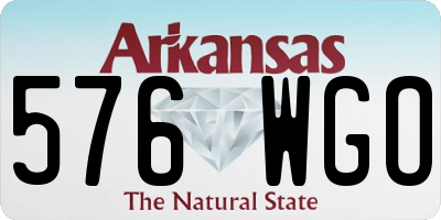 AR license plate 576WGO