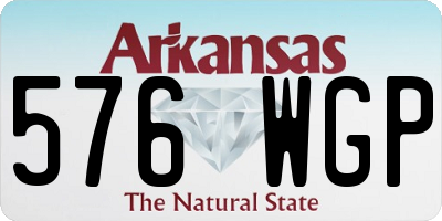 AR license plate 576WGP