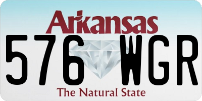 AR license plate 576WGR