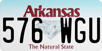 AR license plate 576WGU