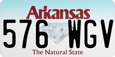 AR license plate 576WGV