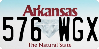 AR license plate 576WGX