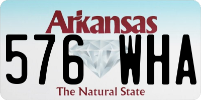 AR license plate 576WHA