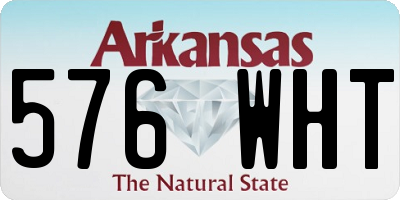AR license plate 576WHT