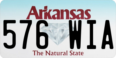 AR license plate 576WIA