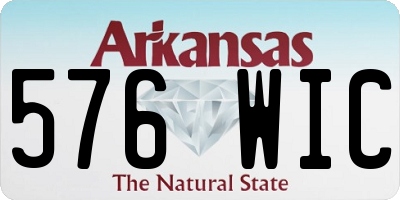 AR license plate 576WIC
