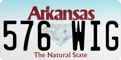 AR license plate 576WIG