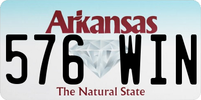 AR license plate 576WIN