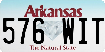 AR license plate 576WIT