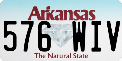 AR license plate 576WIV