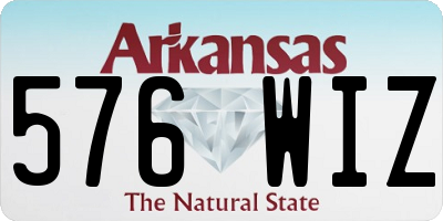 AR license plate 576WIZ