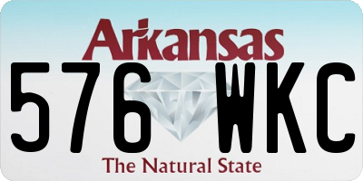 AR license plate 576WKC