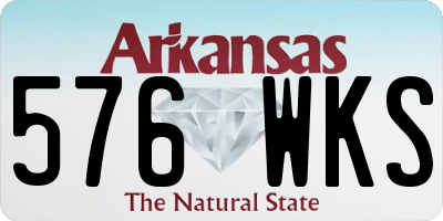 AR license plate 576WKS