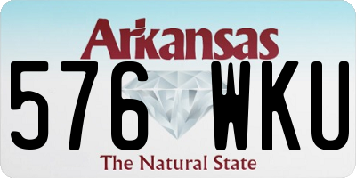 AR license plate 576WKU