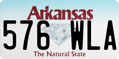 AR license plate 576WLA