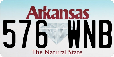 AR license plate 576WNB