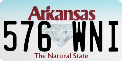 AR license plate 576WNI