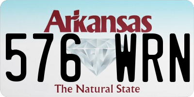AR license plate 576WRN