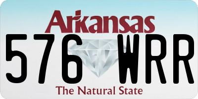AR license plate 576WRR