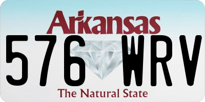 AR license plate 576WRV