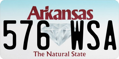 AR license plate 576WSA