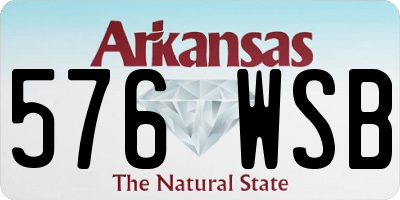 AR license plate 576WSB