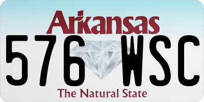 AR license plate 576WSC