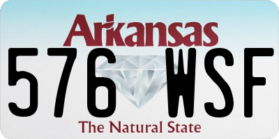 AR license plate 576WSF